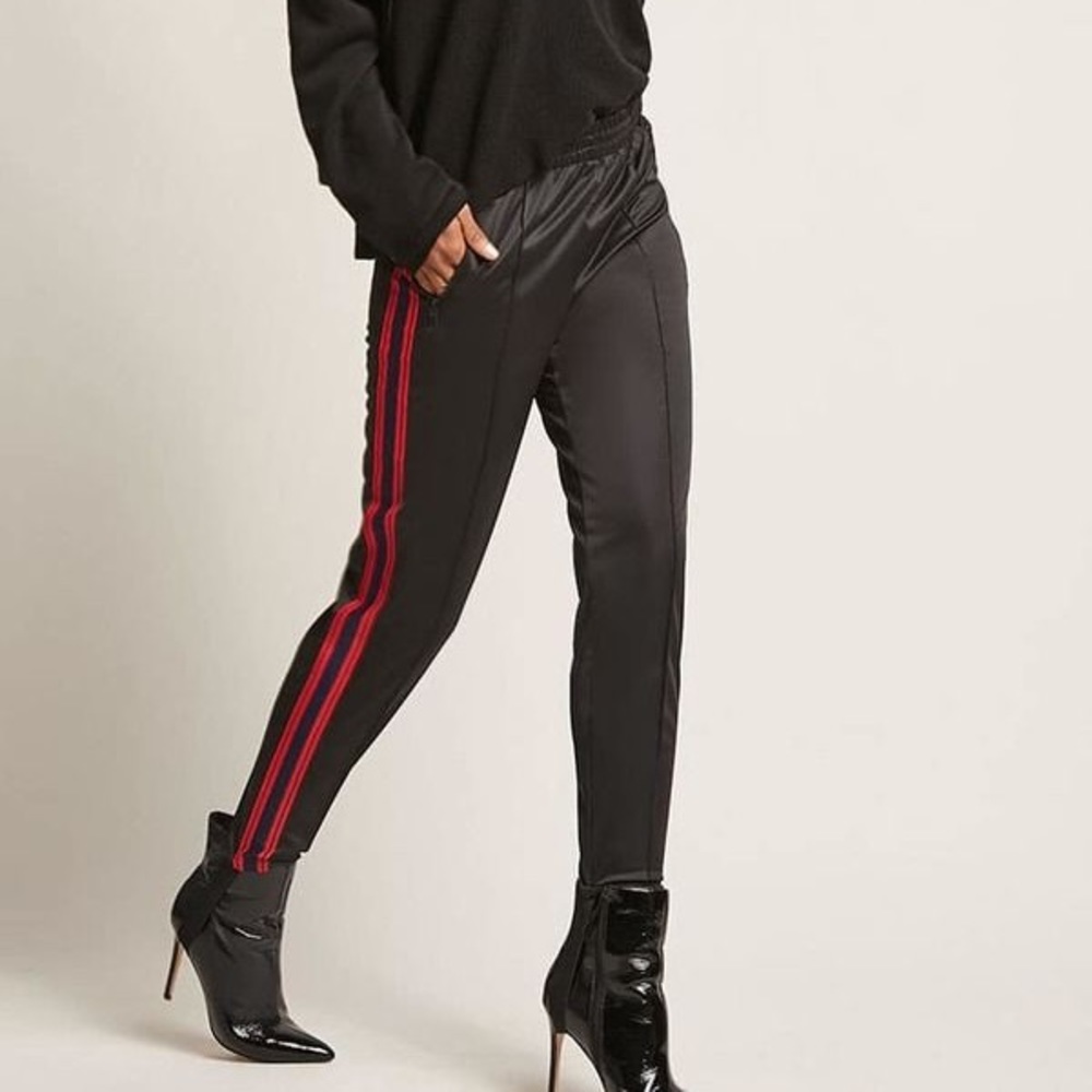 Red Stripe Track Pants